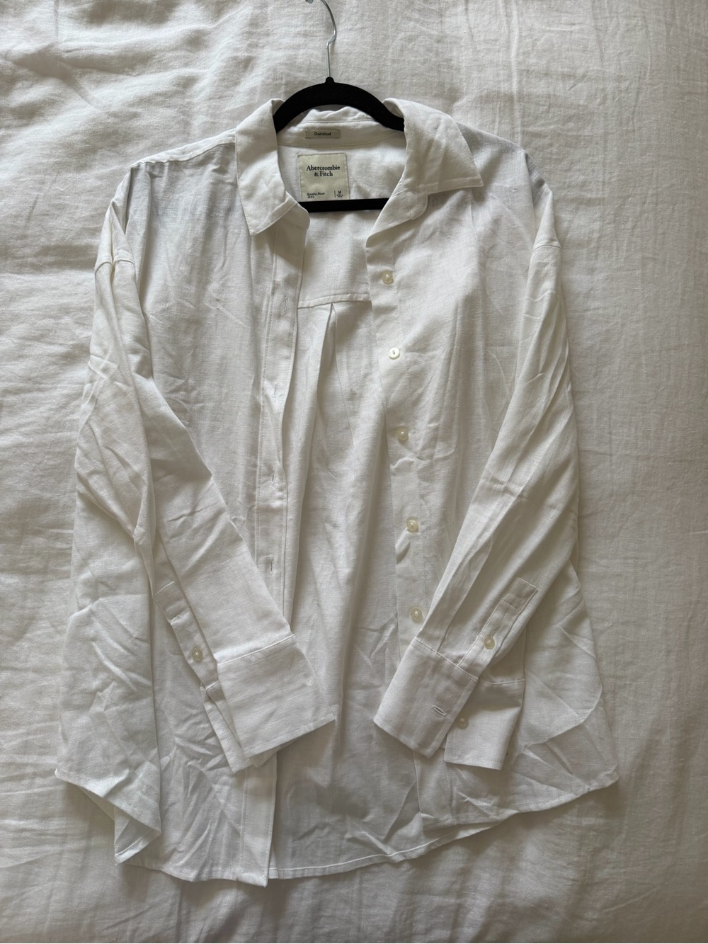 Abercrombie & Fitch White Lightweight Men's Shirt Jacket